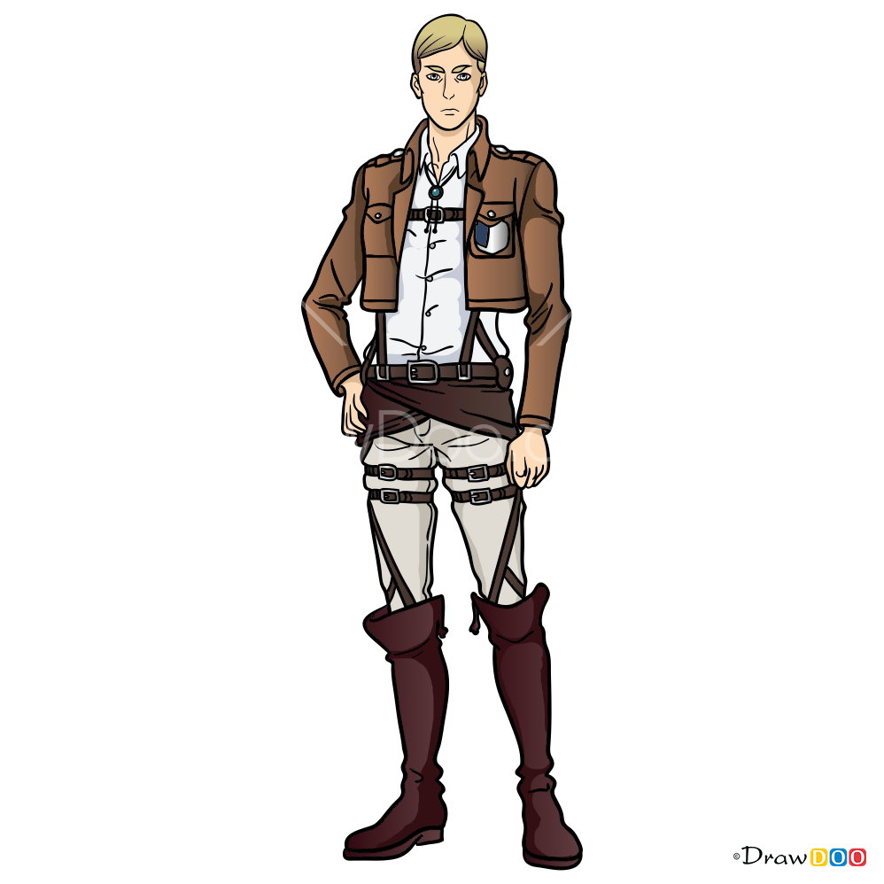 How to Draw Erwin Smith, Attack On Titan